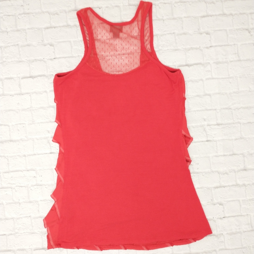 Vanity Red Ruffle Tank - Picture 2 of 6